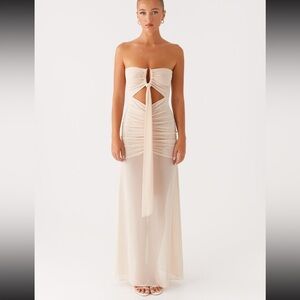 NWT Peppermayo Lovie Maxi Dress - Beige, Size 2